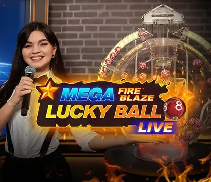 Mega Fire Blaze Lucky Ball online game logo by Playtech on malinacasinopt.pt